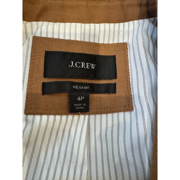 J.Crew Regent Blazer – Camel – Size 4P – Tailored Wool Blend with Flannel Collar - Picture 15 of 16